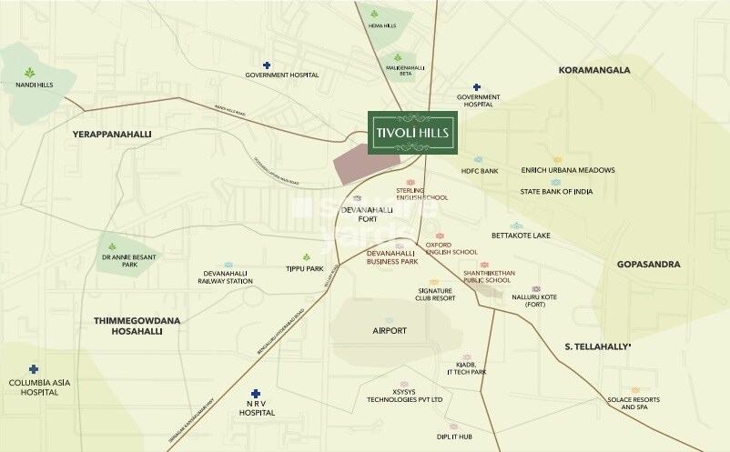 Puravankara Tivoli Hills Phase 5 Location Image