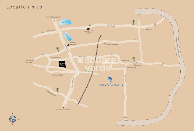 Purva Palm Beach Location Image