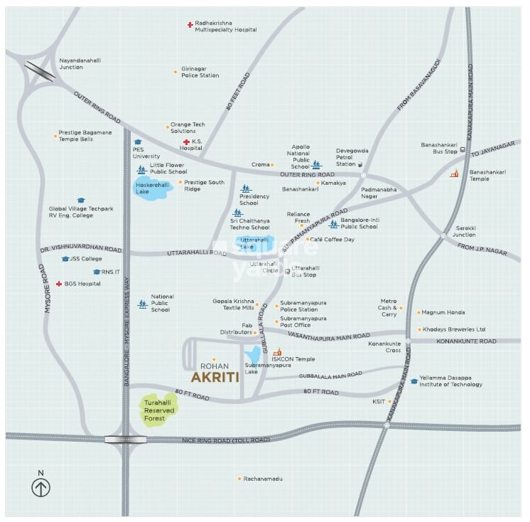 Rohan Akriti Location Image