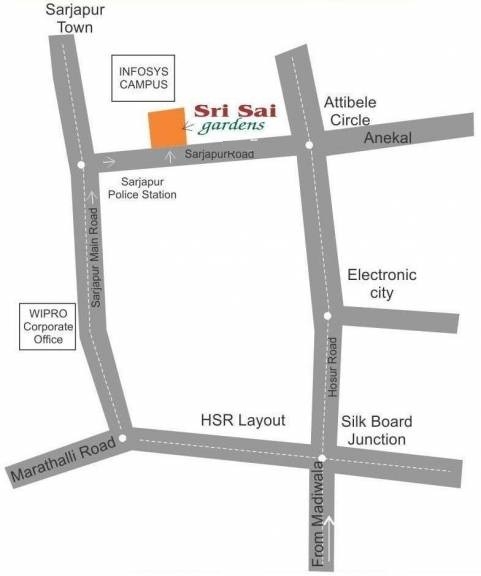 Sai Gardens Sarjapur Road Location Image