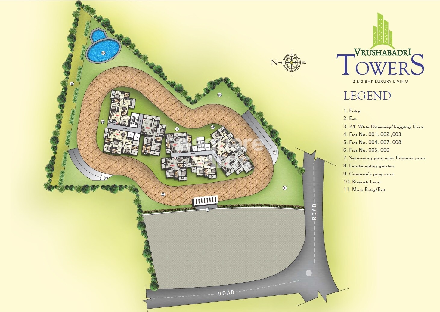 Sai-Projects-Vrushabadri-Towers_an aerial view of a cartoon character in the shape of a train