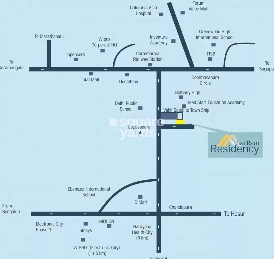 Sai Ram Residency Gopasandra Location Image
