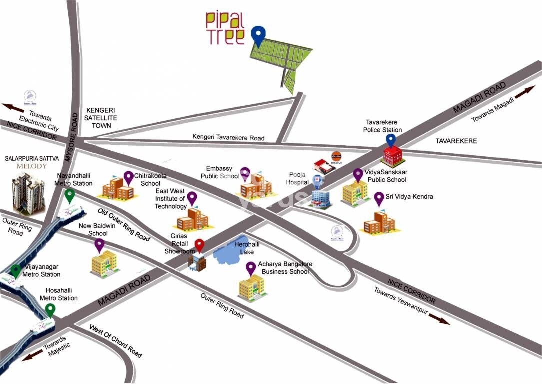 Salarpuria Pipal Tree Location Image