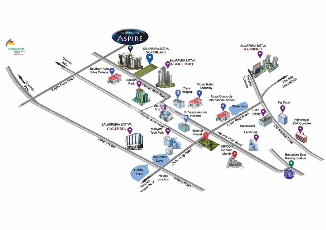 Salarpuria Sattva Aspire Location Image