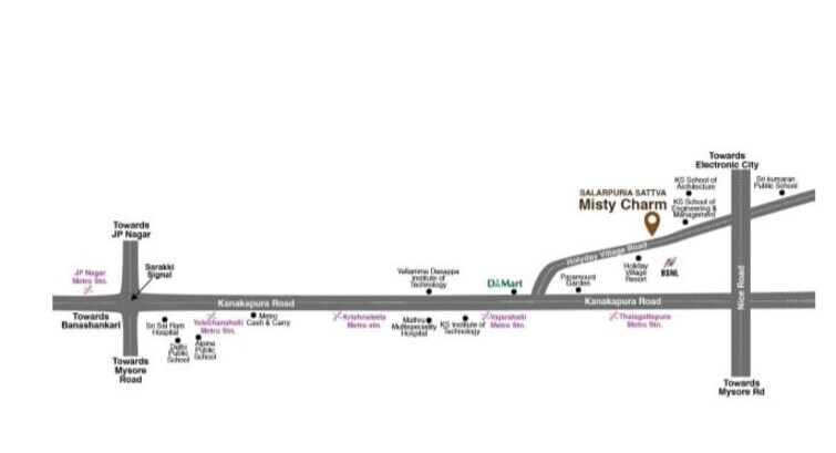 Salarpuria Sattva Misty Charm Location Image