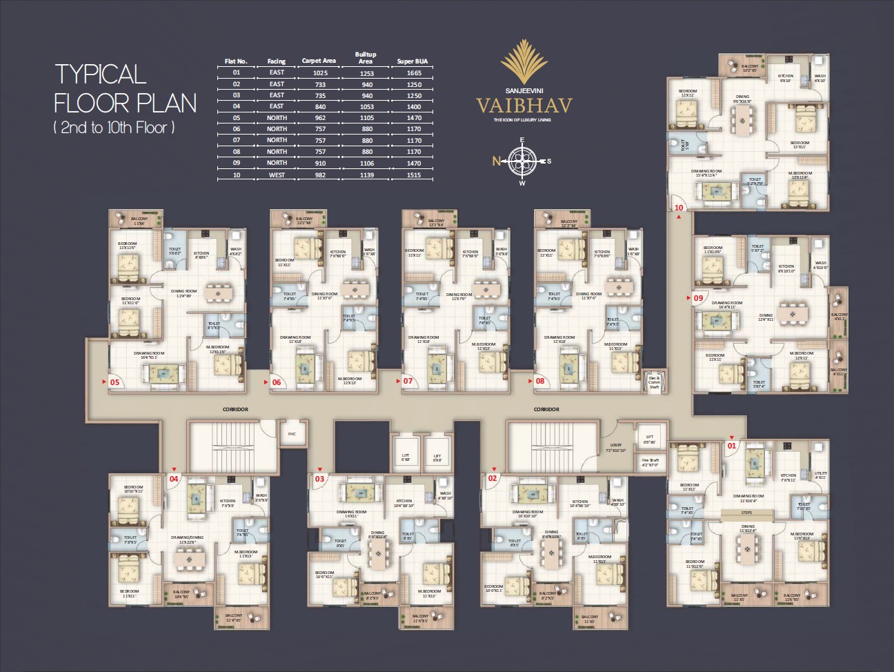 Sanjeevini Vaibhav Floor Plans