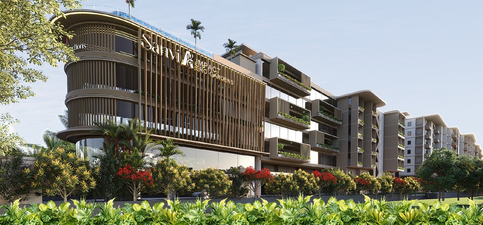 Sanvi Aero Gardens Apartment Exteriors 1