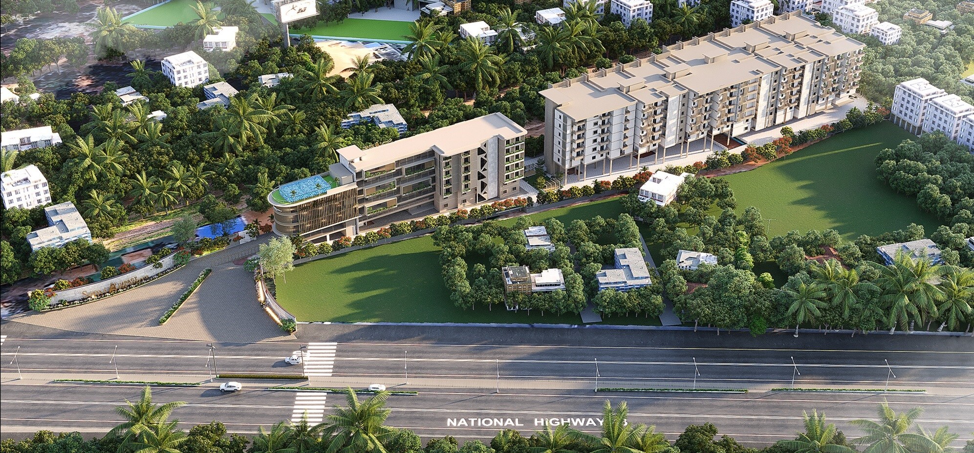 Sanvi Aero Gardens Tower View 2