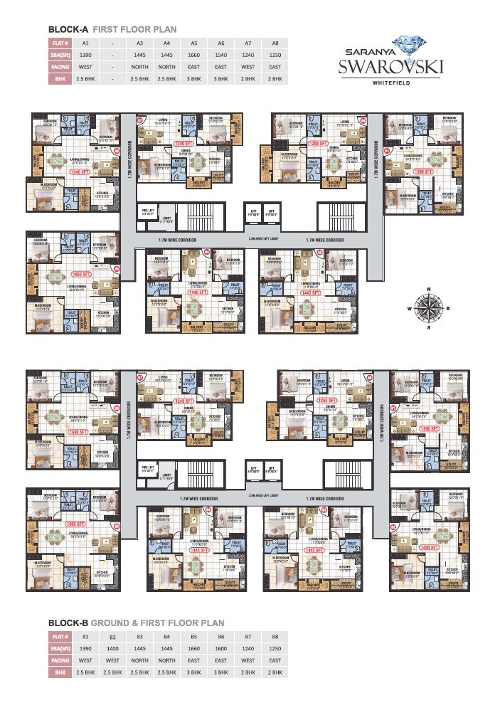 Saranya Swarovski Floor Plans