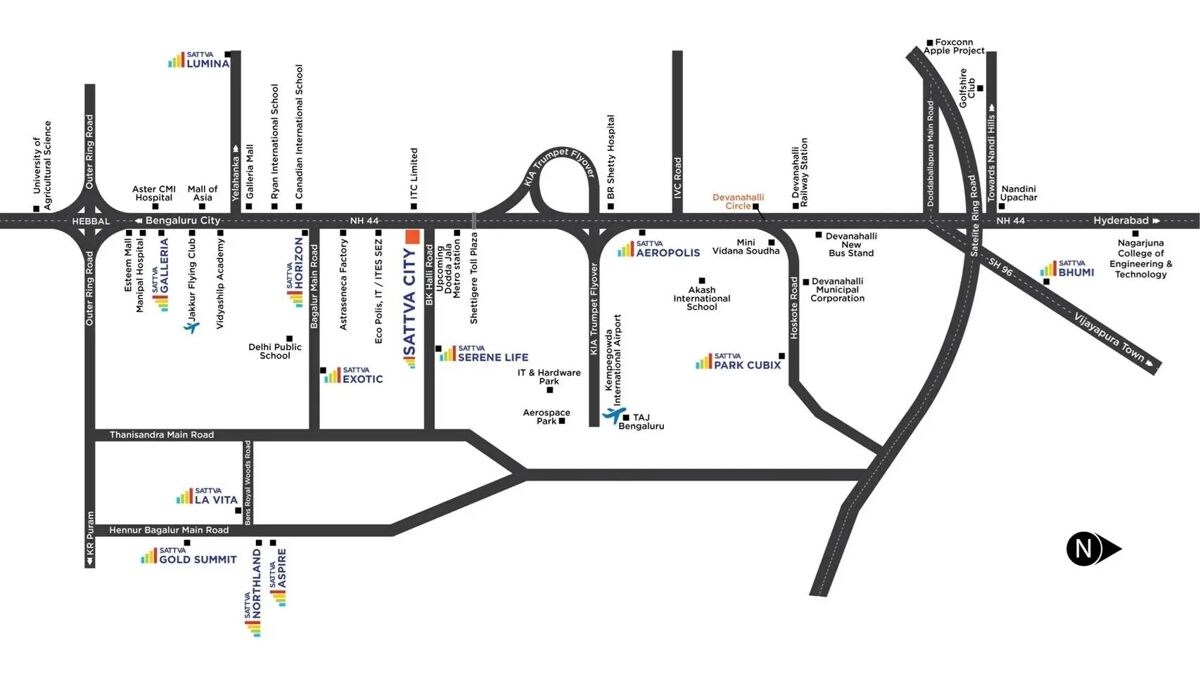 Sattva City Location Image