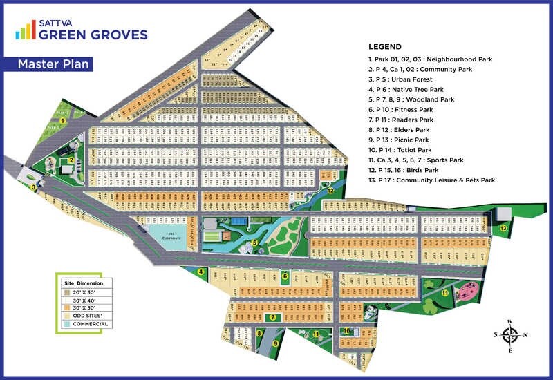 Sattva Green Groves Master Plan 1