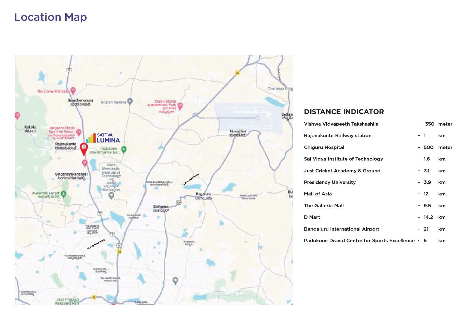 Sattva Lumina Location Image