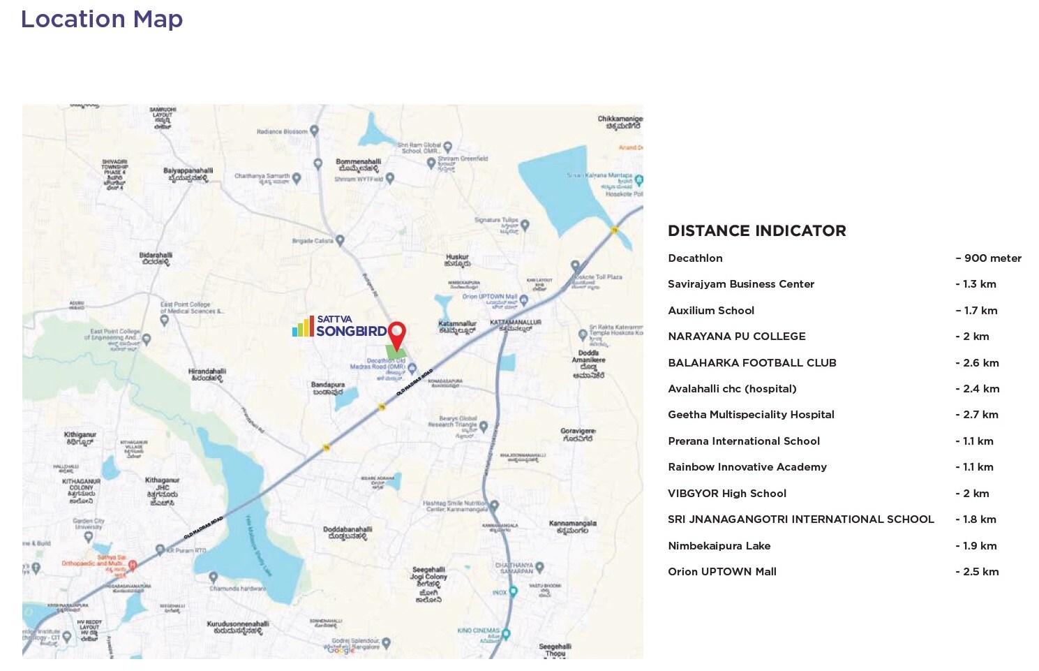 Sattva Songbird Location Image 1