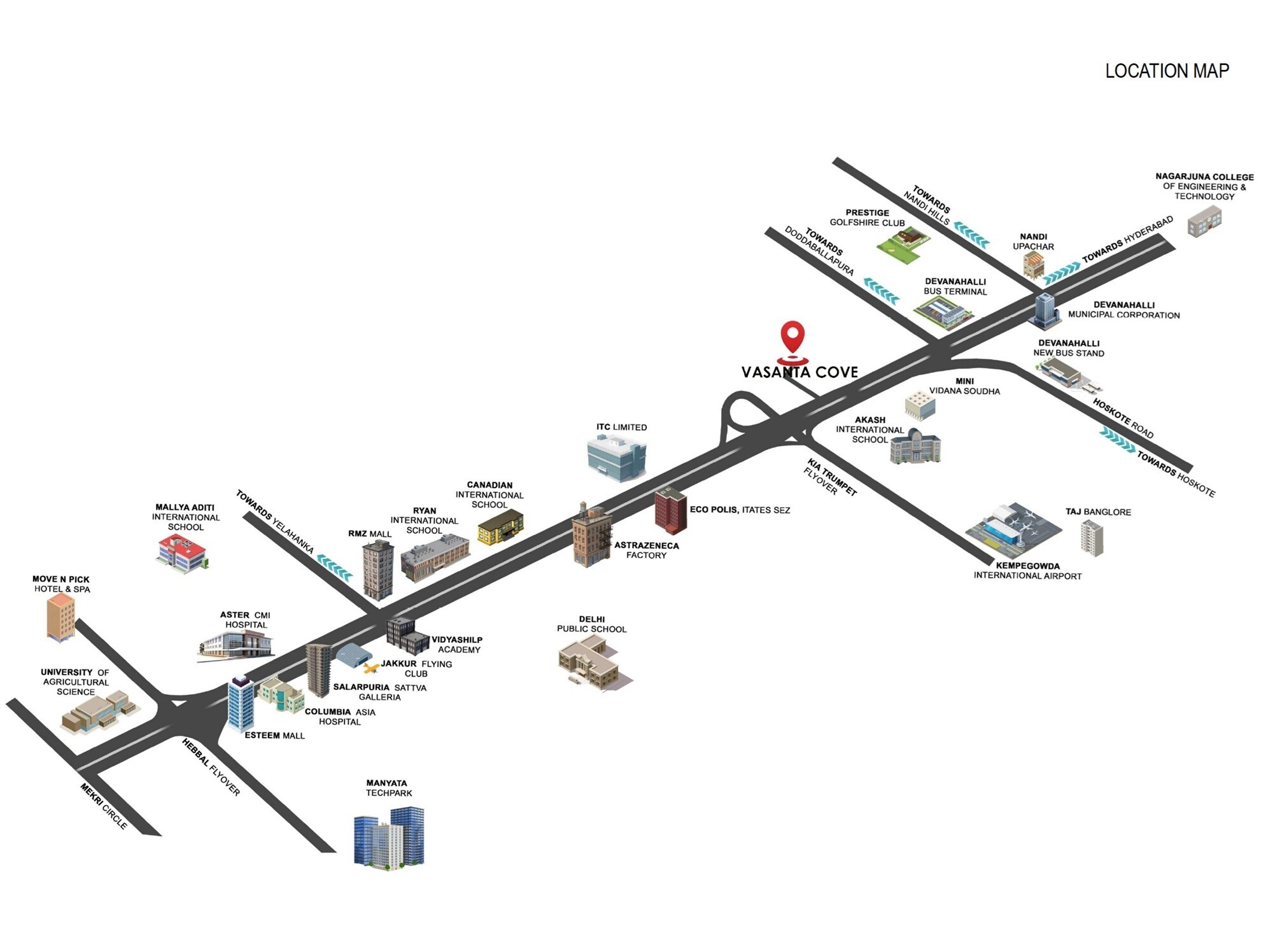 Sattva Vasanta Cove Location Image