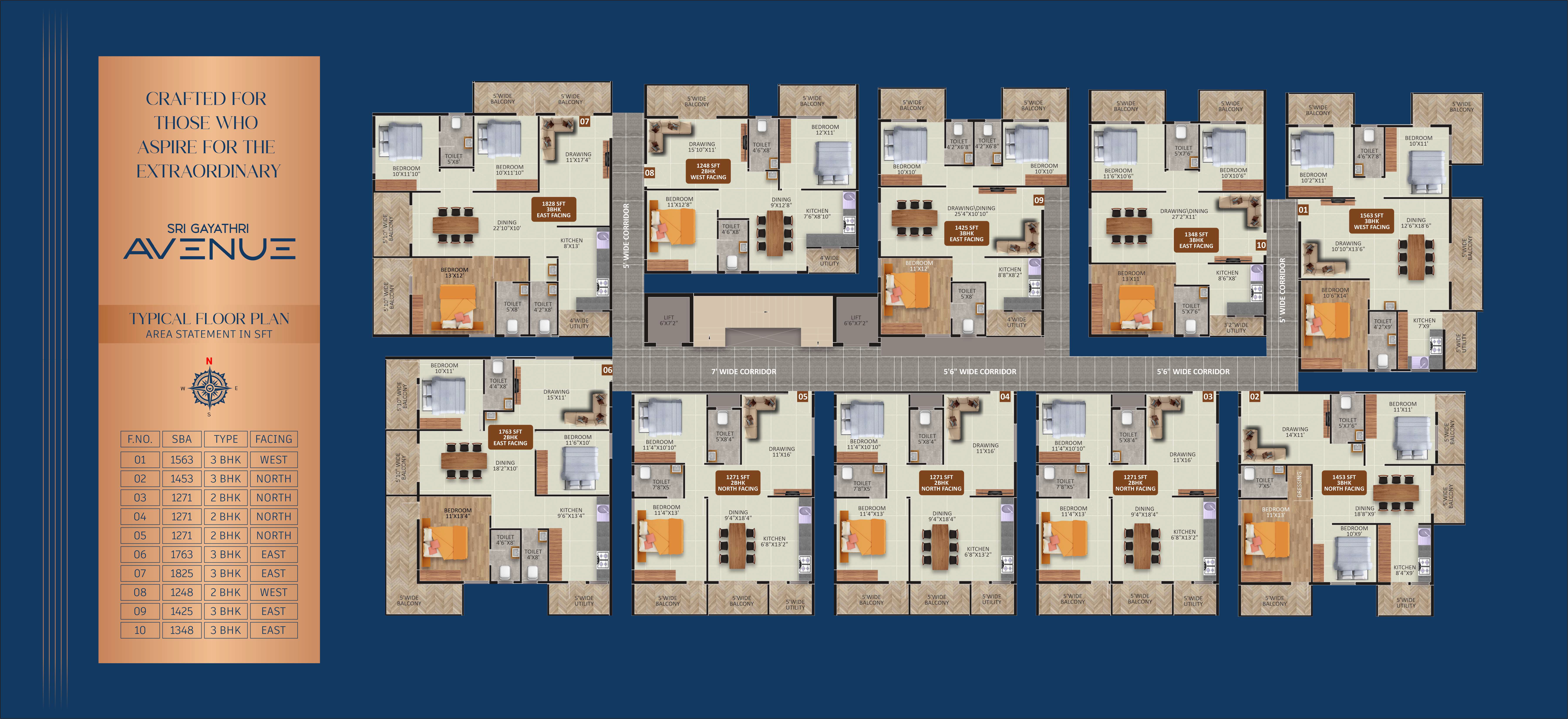 SDR Sri Gayathri Avenue Floor Plans