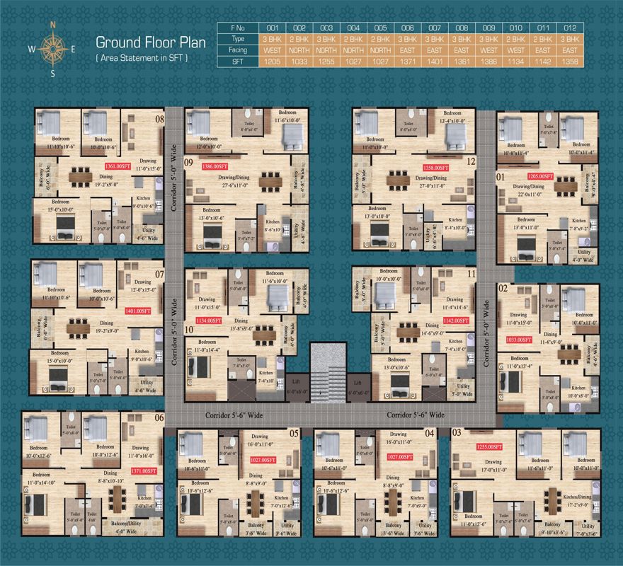 SDR Sri Gayatri Serenity Floor Plans