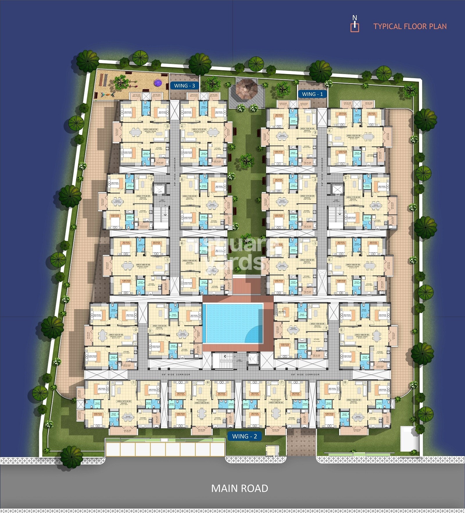 Shell-Sapphire_a large building with a clock on the side of it