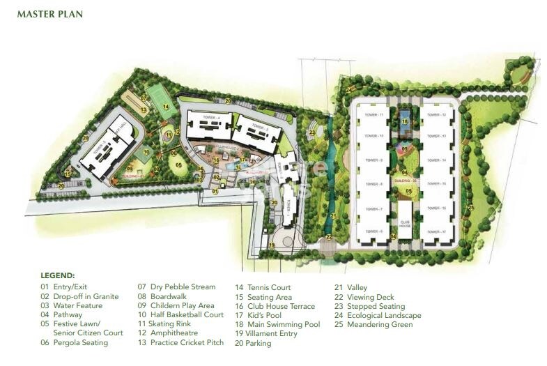 Shriram Chirping Woods Apartment Master Plan 1