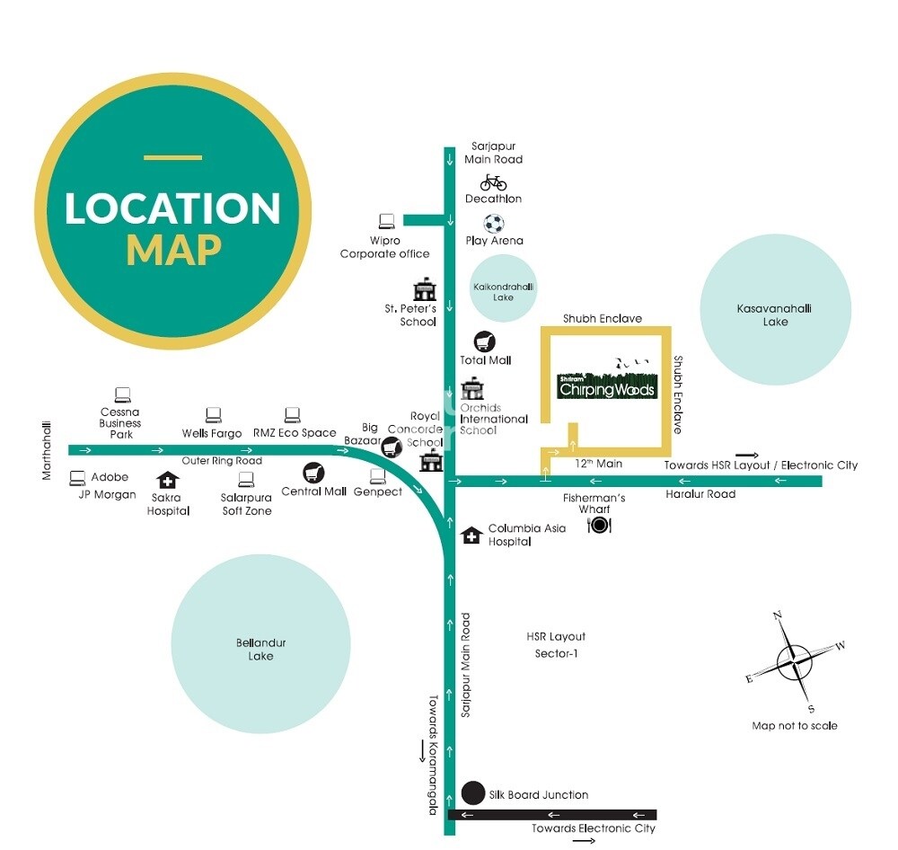 Shriram Chirping Woods Apartment Location Image
