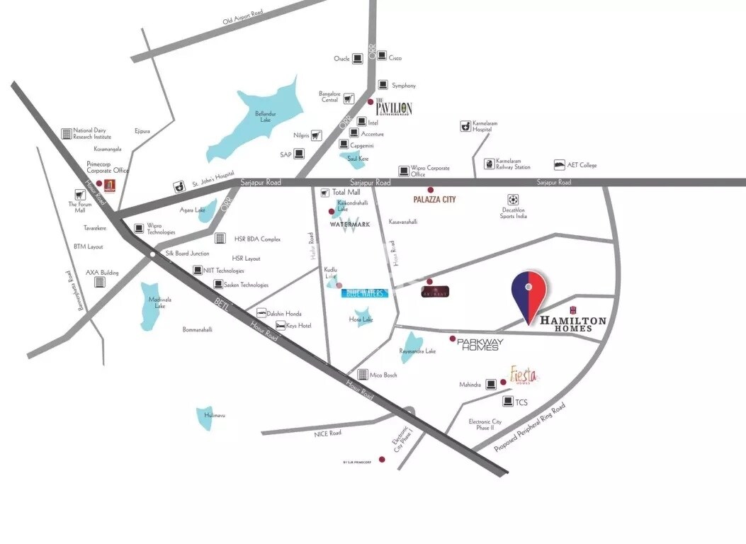 SJR Primecorp Hamilton Homes Location Image