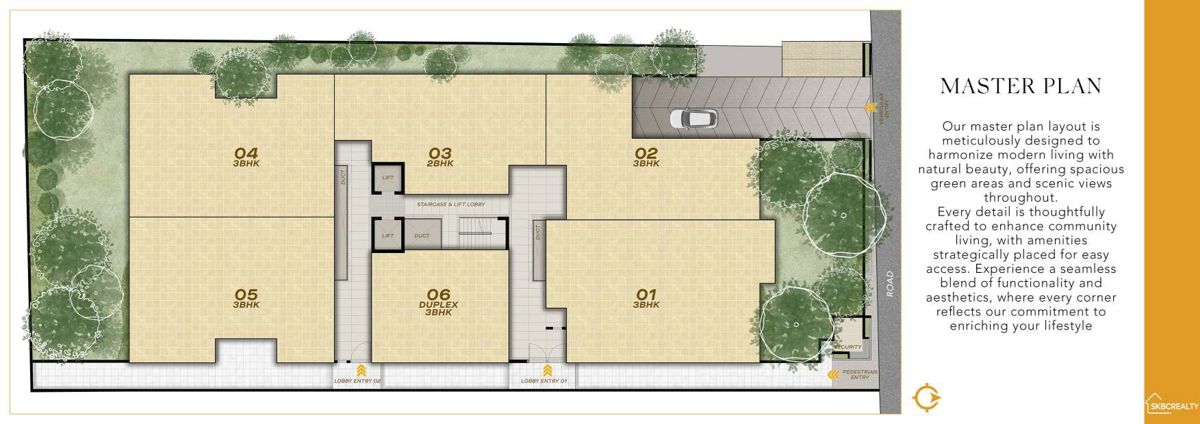 SKBC-Serenity_a collage of photos of a building with a cartoon character on it