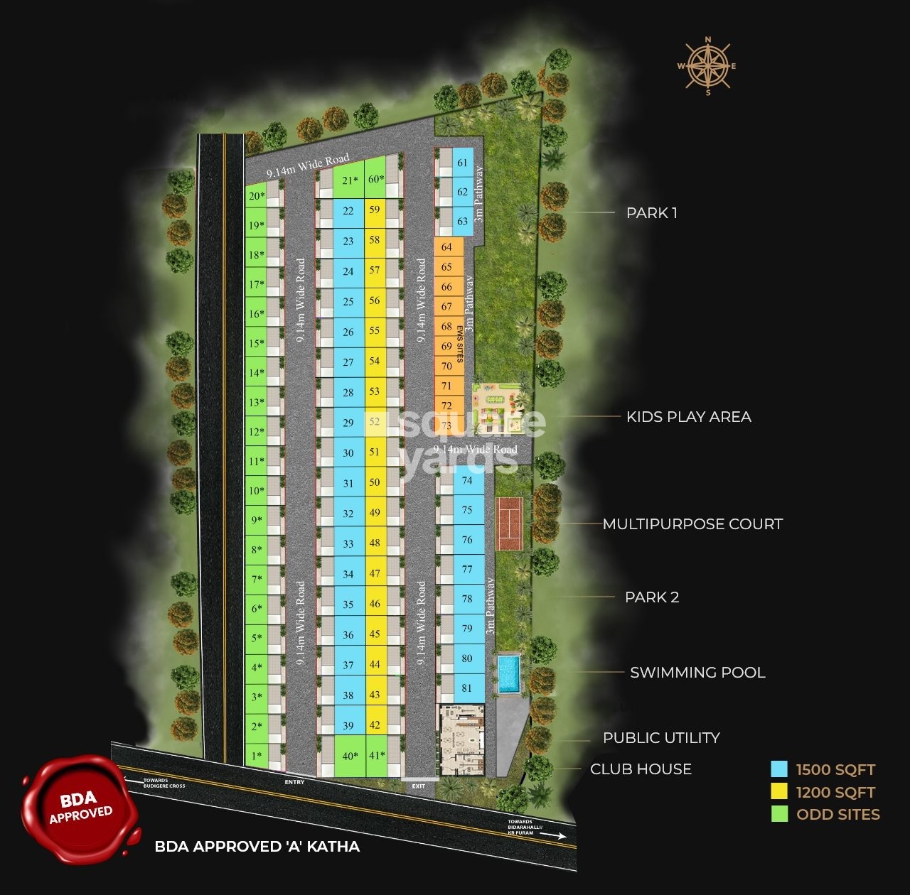 SLN Nidhi Palms Master Plan Image