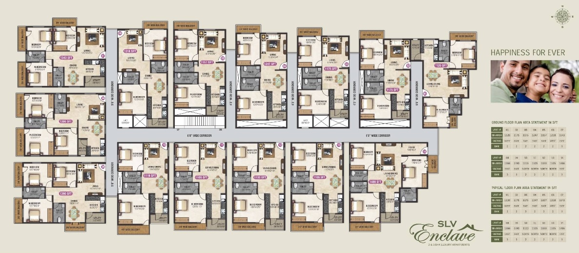 SLV Enclave KR Puram Floor Plans