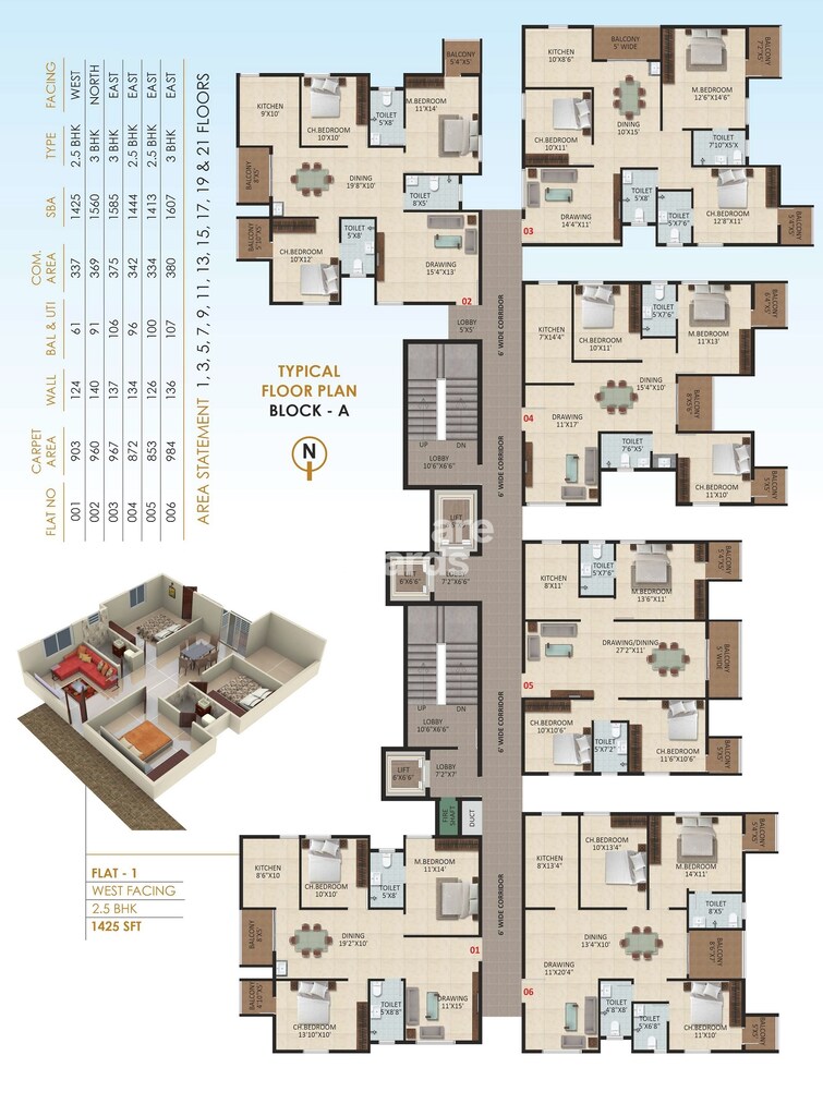 SM Art Apartments Floor Plans 1