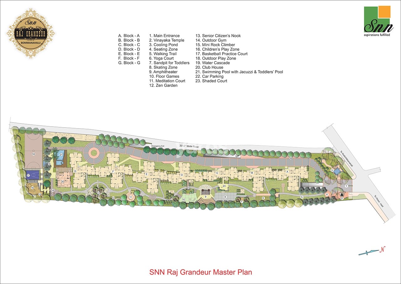 SNN Raj Grandeur Master Plan Image
