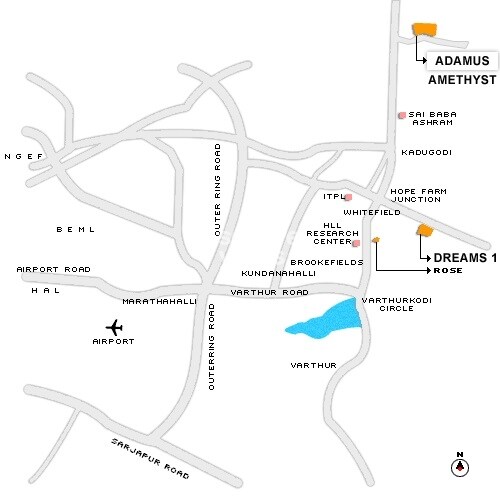 Sobha Adamus Location Image
