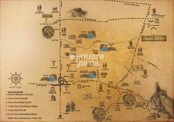 Sobha City Casa Serenita Location Image
