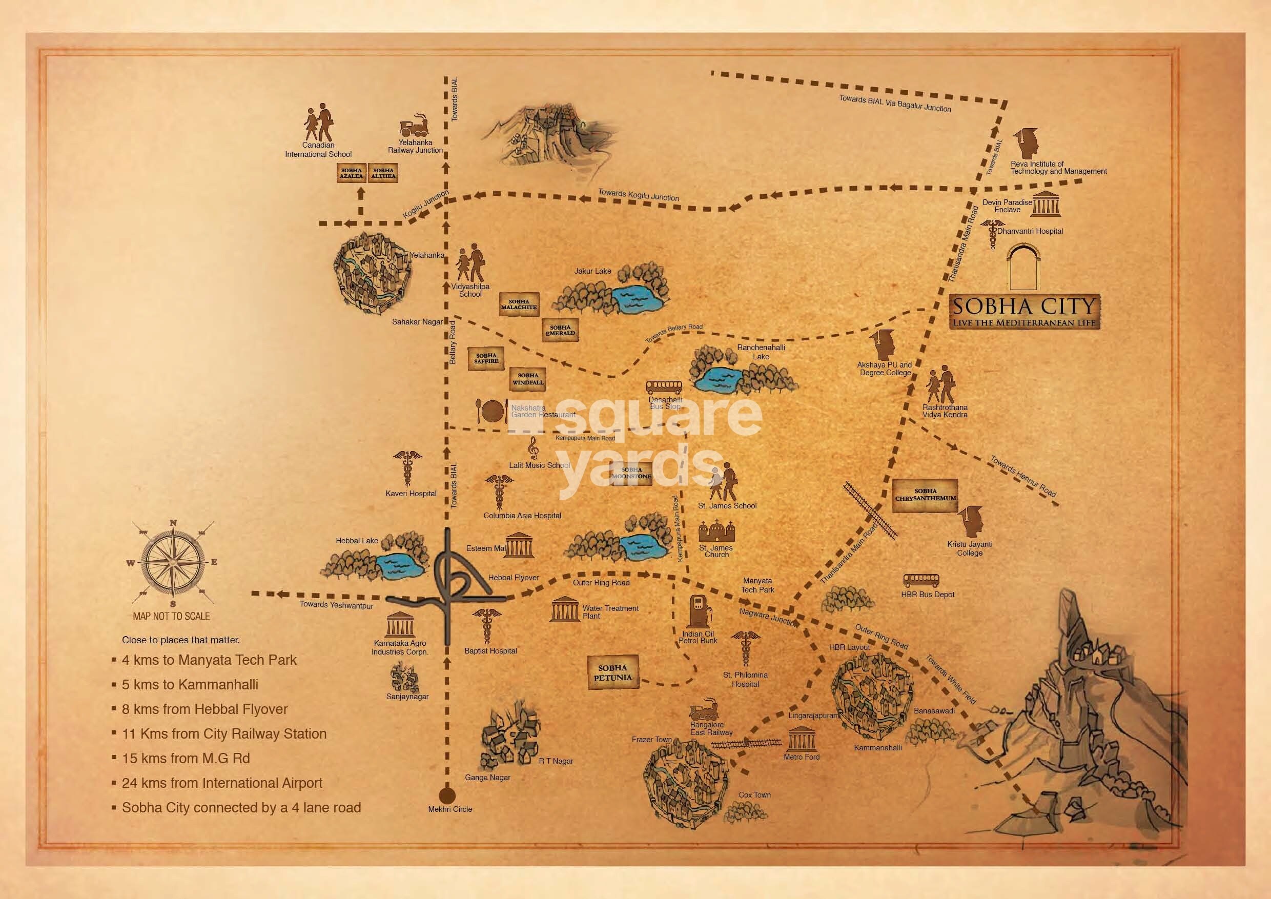 Sobha City Location Image