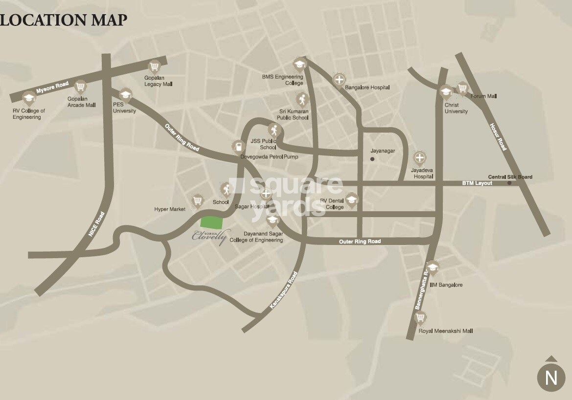 Sobha Clovelly Location Image