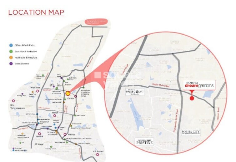 Sobha Dream Gardens Location Image