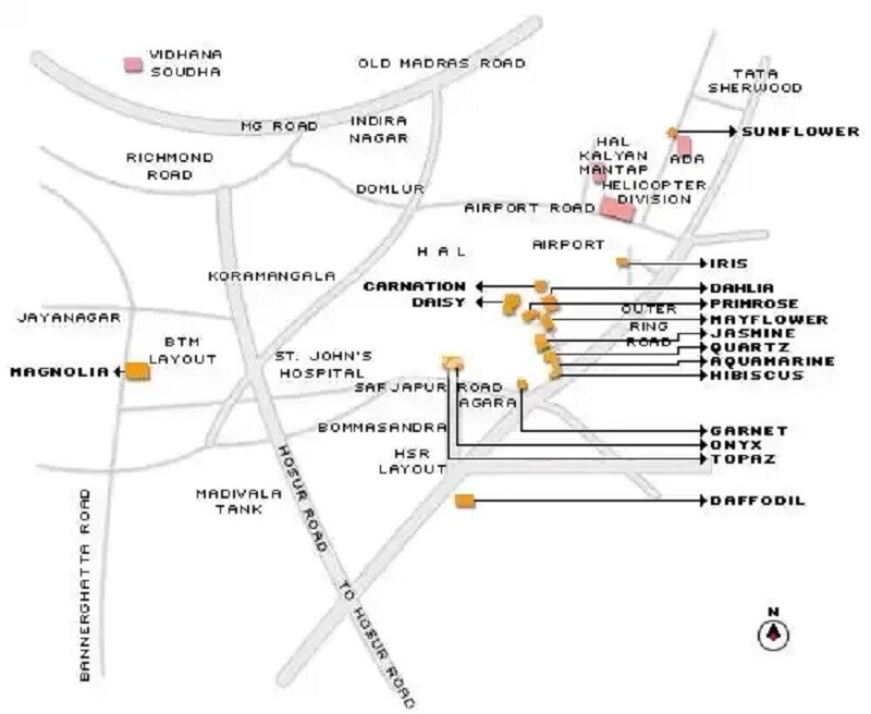 Sobha Hibiscus Location Image