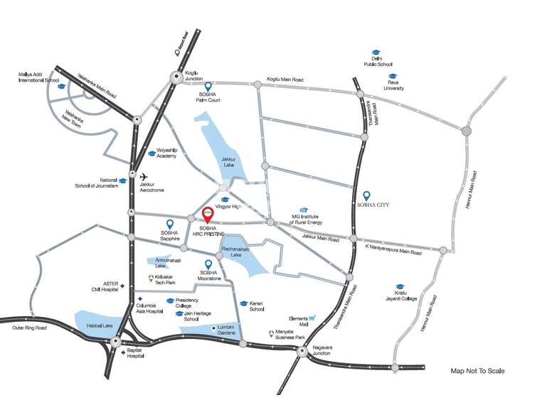 Sobha HRC Pristine Location Image