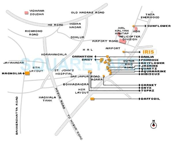 Sobha Iris Location Image