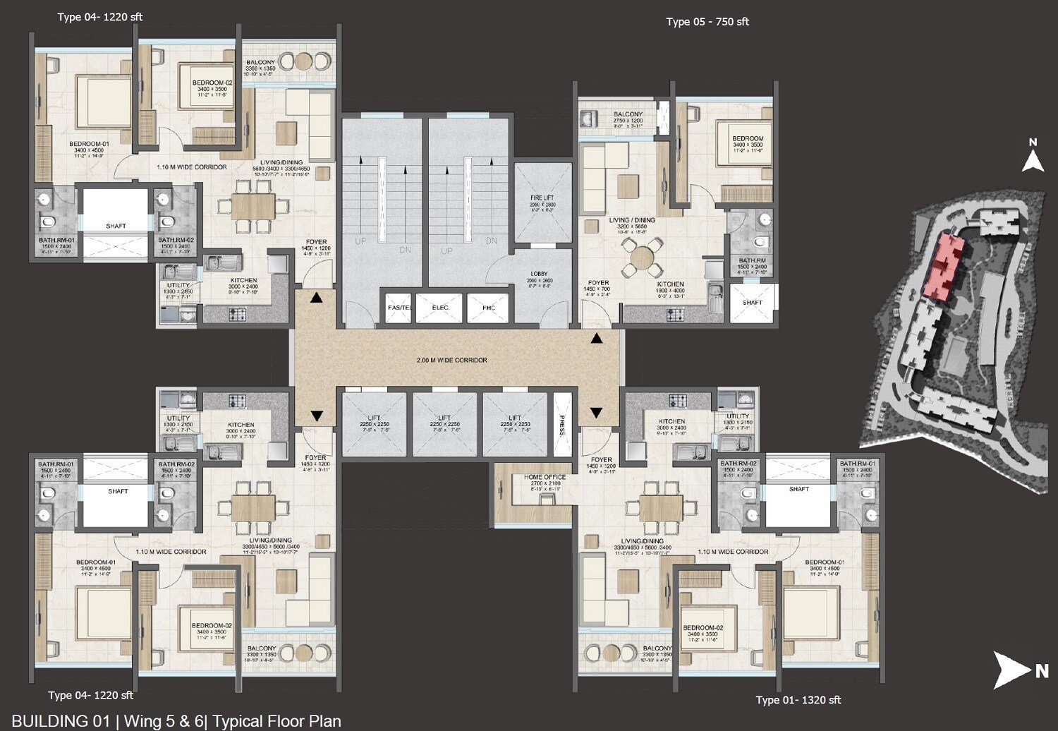 Sobha Madison Heights Town Park Floor Plans 2