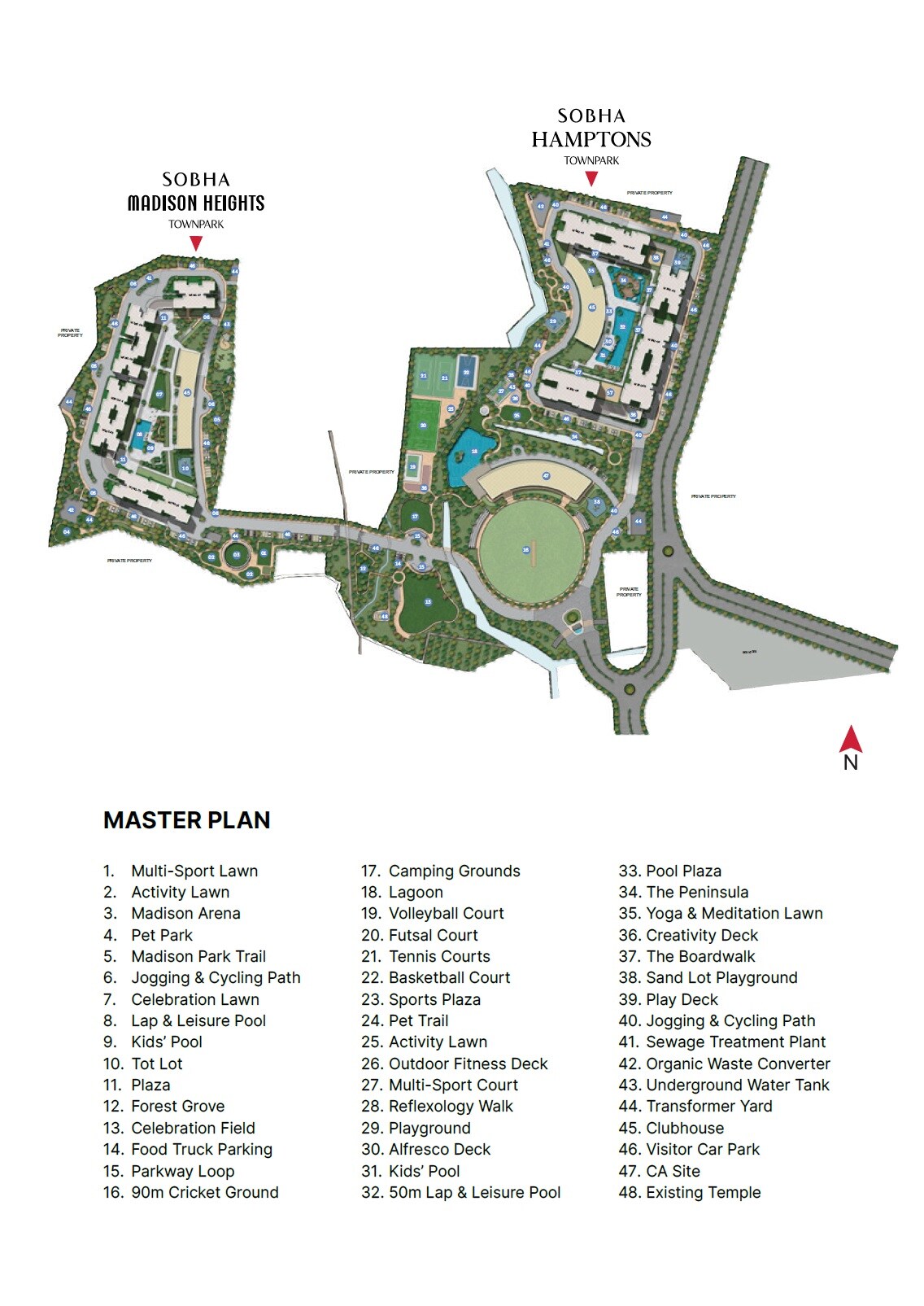 Sobha Madison Heights Town Park Master Plan 1