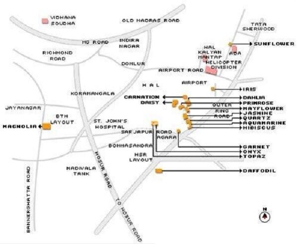 Sobha Mayflower Location Image