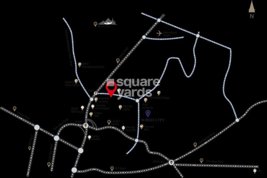 Sobha Palm Courts Location Image