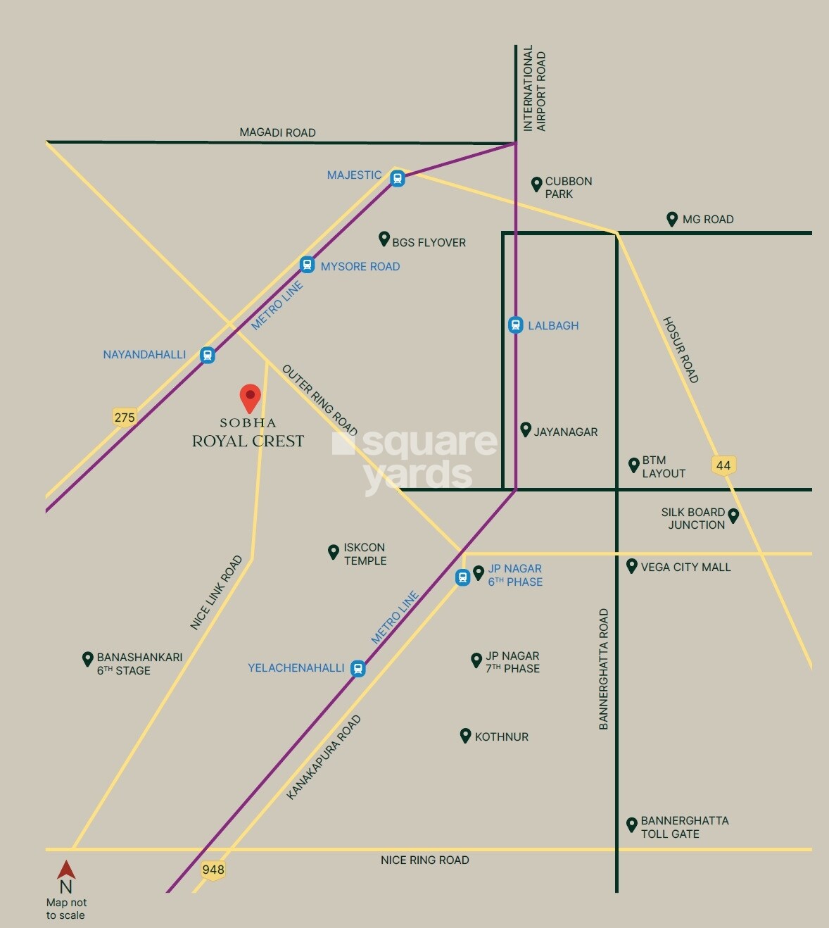 Sobha Royal Crest Location Image