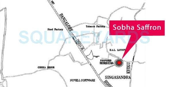 Sobha Saffron Location Image