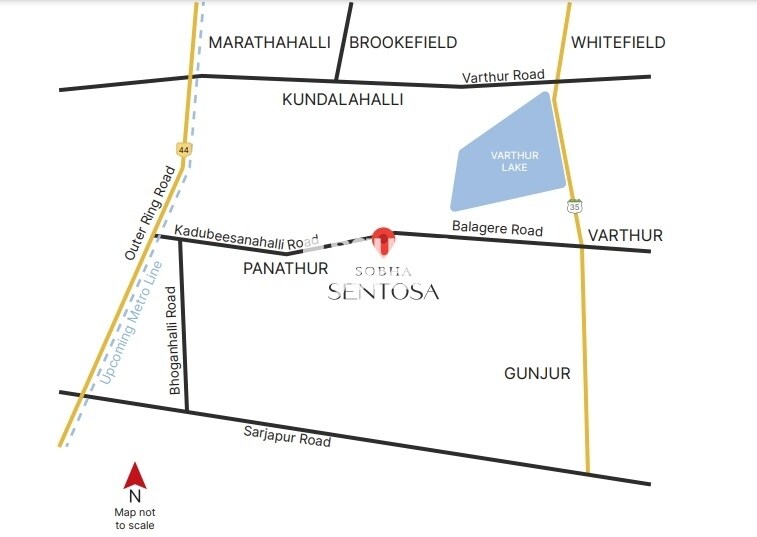 Sobha Sentosa Location Image