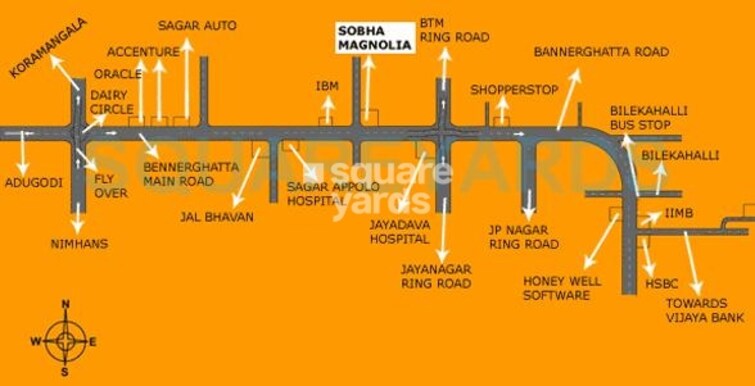 Sobha Magnolia Location Image