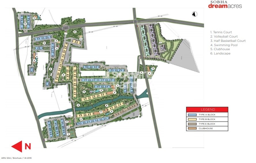 Sobha Tropical Greens Phase 19 Wings 19 And 20 Master Plan 1