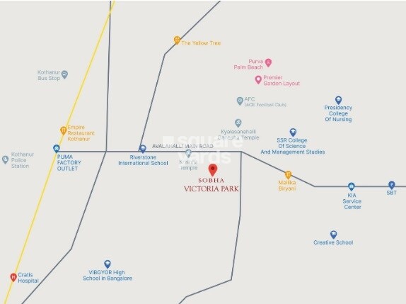 Sobha Victoria Park Location Image