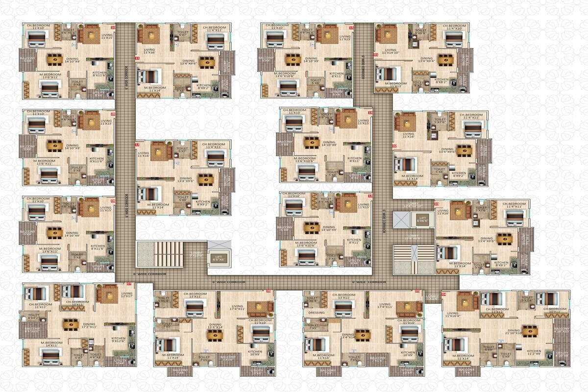 Sree Adithya Lotus Park Floor Plans 1