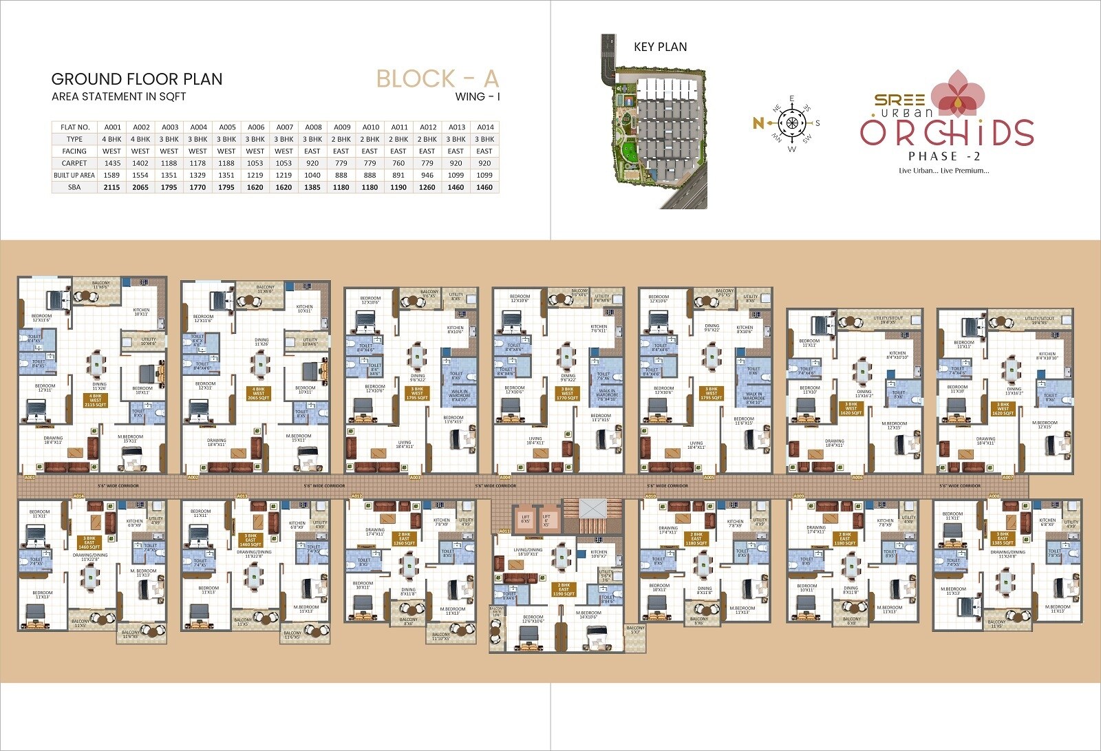 Sree Urban Orchids Floor Plans 1