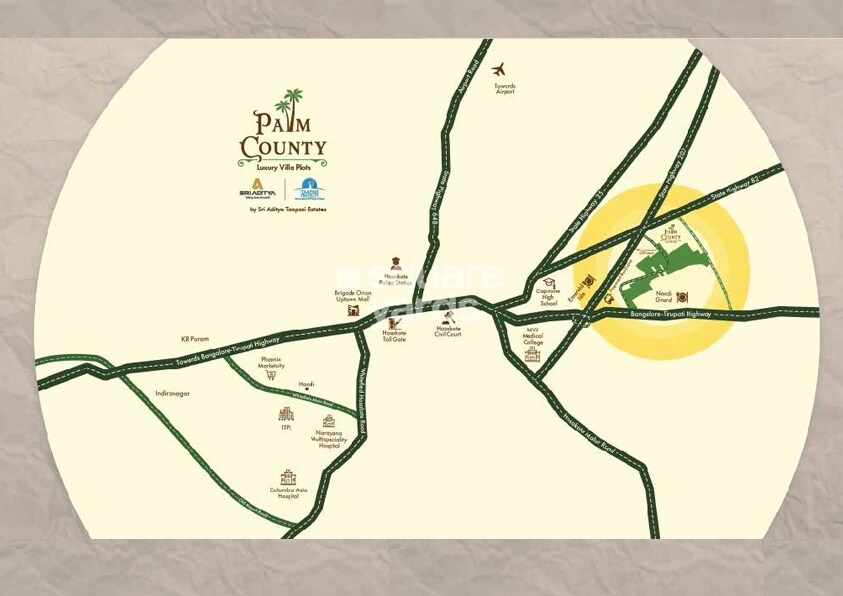 Sri Aditya Palm County Location Image